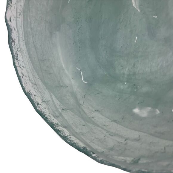 Baby blue glass textured bowl - Picture 7 of 13